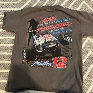 Gildan Brown Racing Graphic T-Shirt